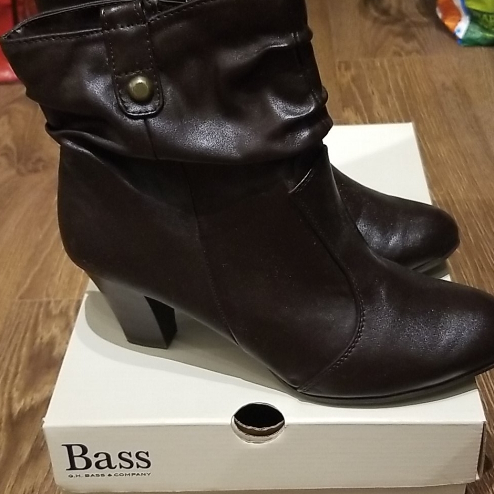Bass Slouch Lucy Ankle Boots Size 10 - Picture 2 of 8
